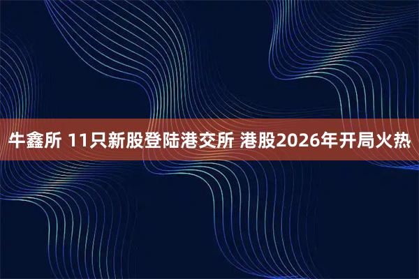 牛鑫所 11只新股登陆港交所 港股2026年开局火热